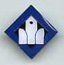 Pin mit Signet Geöffnete Kirche